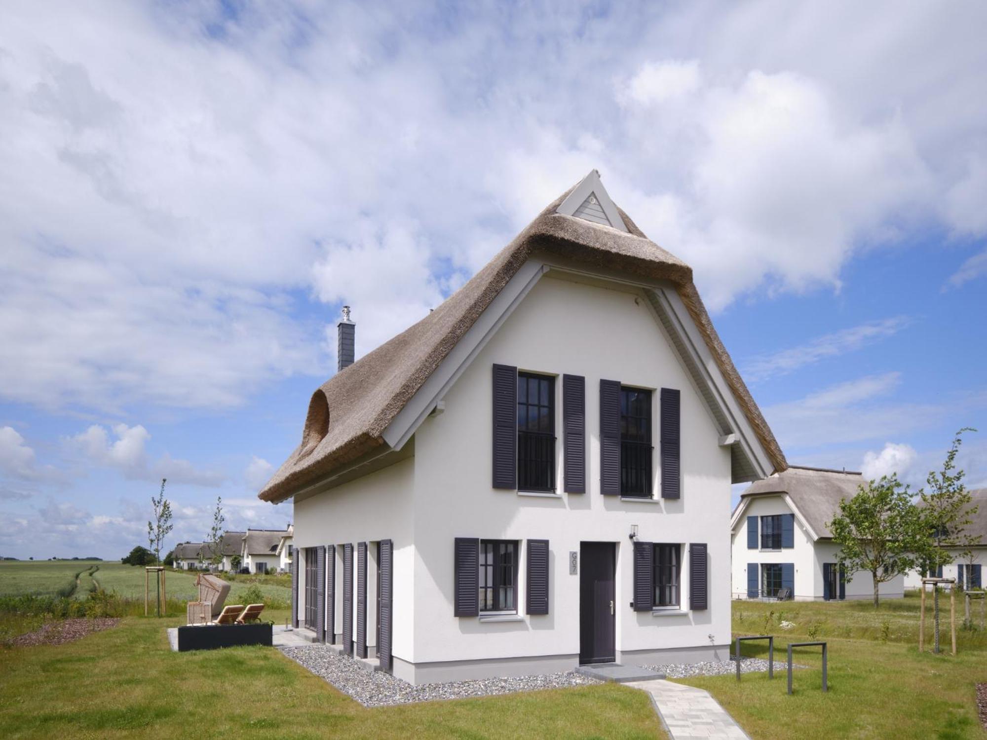 Reetland Am Meer - Luxusplus Reetdachvilla Mit 4 Schlafzimmern, Aussensauna, Loungebereich Und Kamin G07 Dranske Exterior photo
